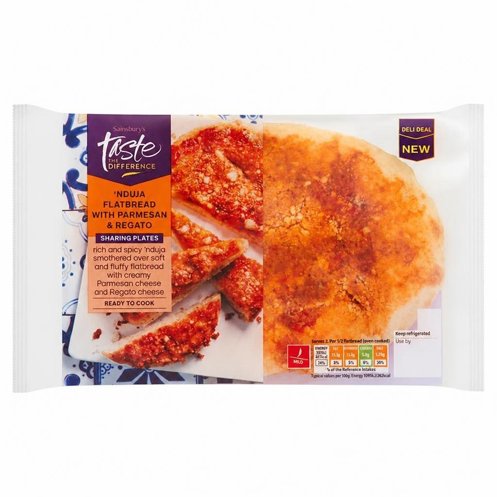 Sainsbury's 'Nduja Flatbread, Taste the Difference 170g