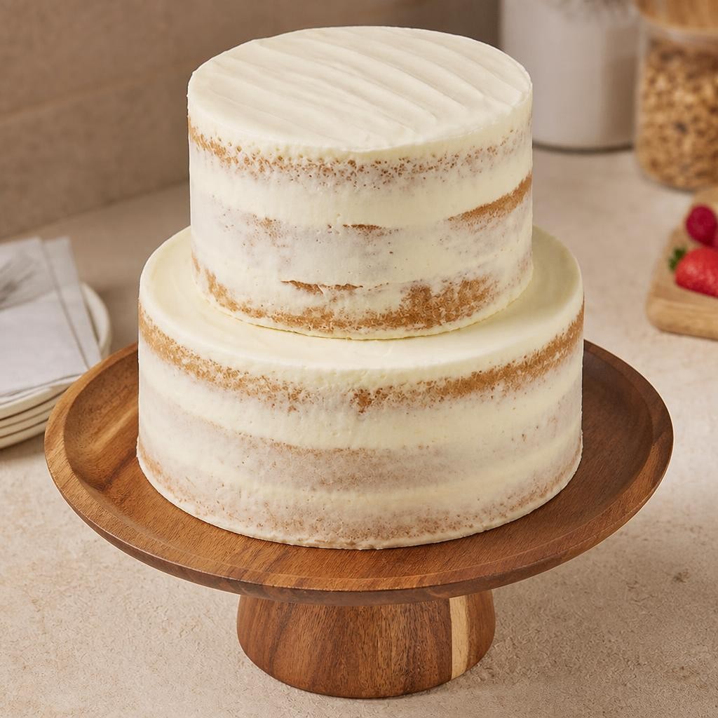 Sainsbury's 2.2kg Two Tier Vanilla Naked Cake