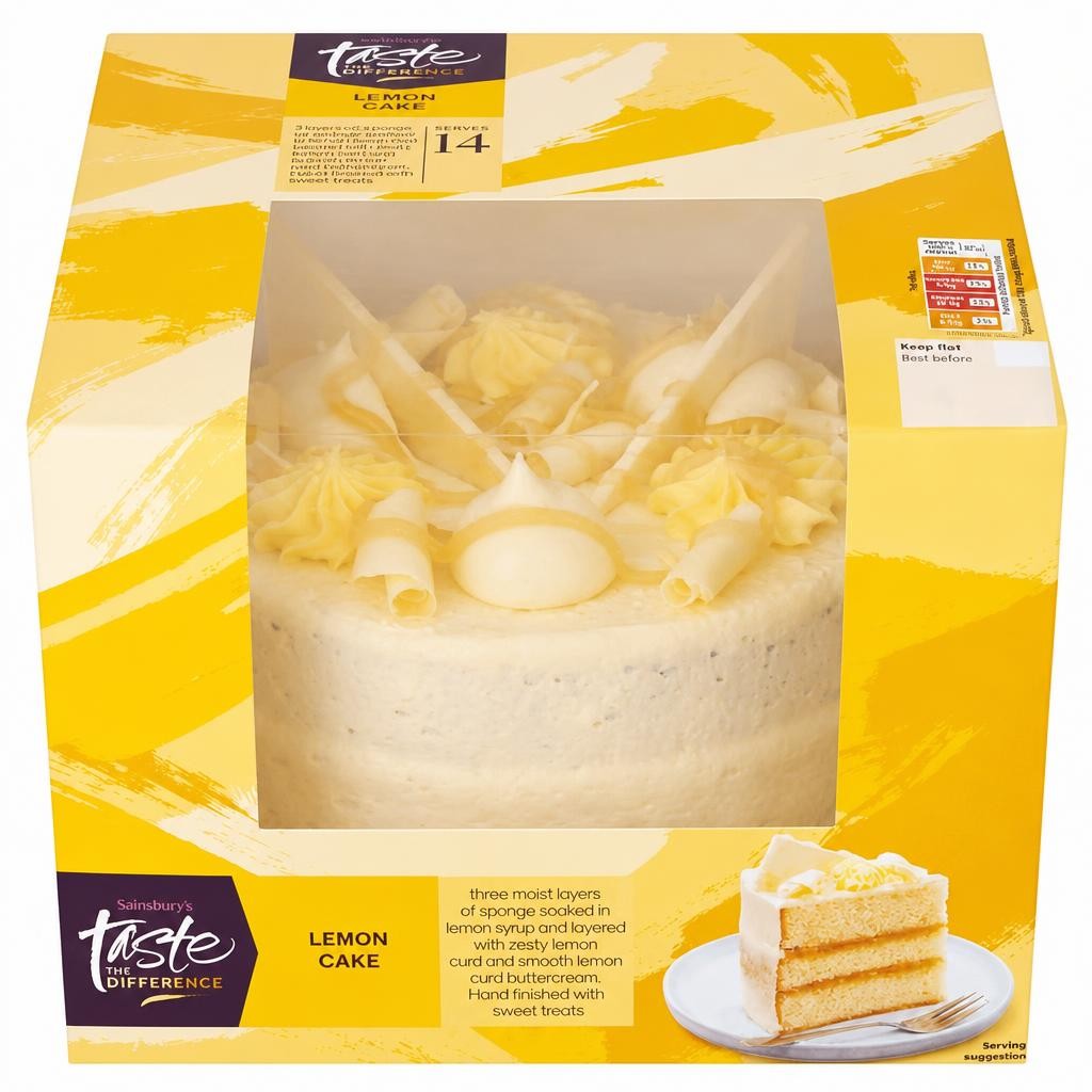 Sainsbury's Birthday Celebration Loaded Lemon Cake, Taste the Difference 905g (Serves 14)