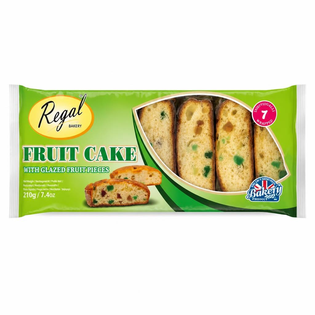 Regal Bakery Fruit Cake Slices with Glazed Fruit Pieces 210g