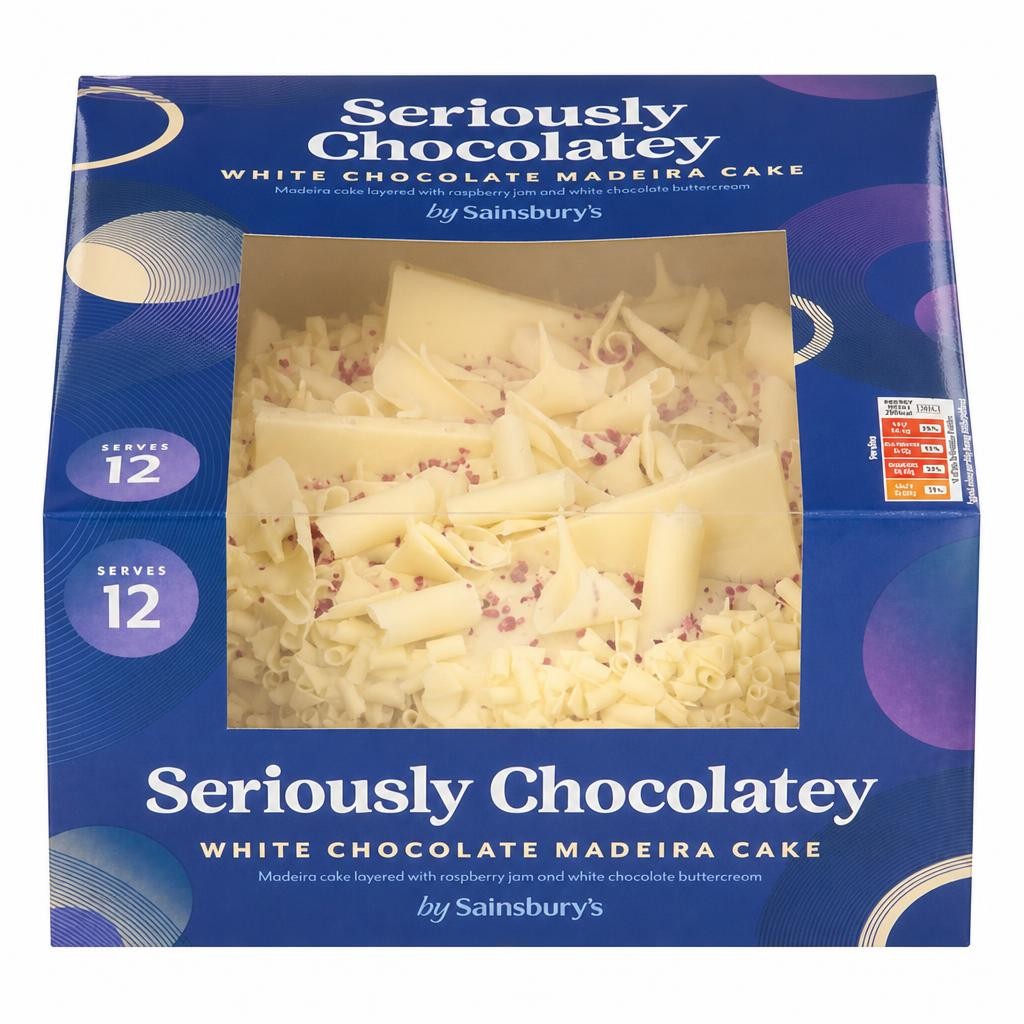 Seriously Chocolatey White Chocolate Madeira Cake 820g (Serves 12)