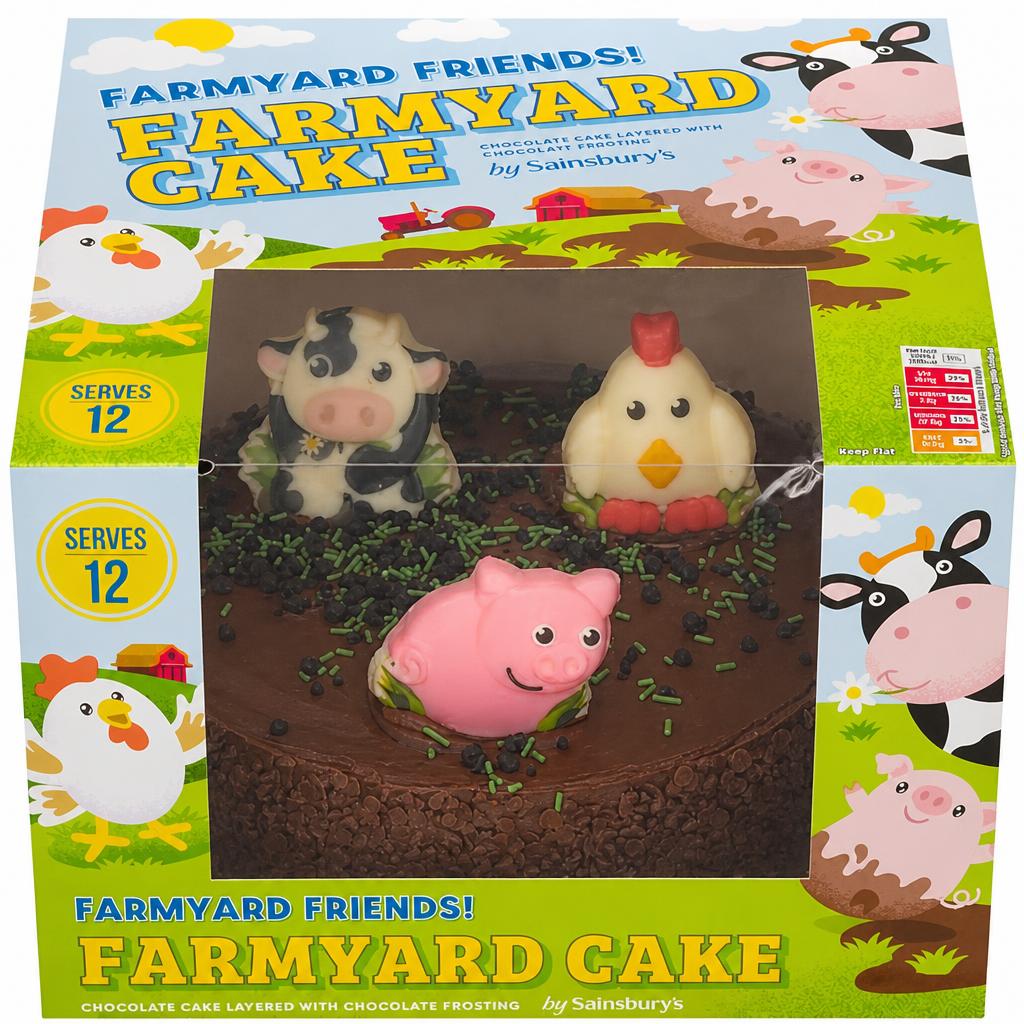 Sainsbury's Birthday & Celebration Farmyard Cake 835g