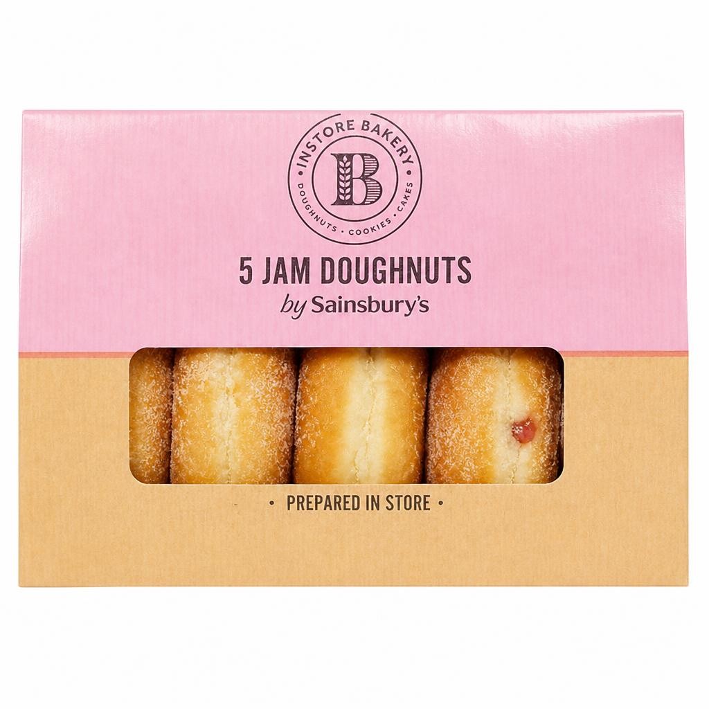 Sainsbury’s Jam Doughnuts x5