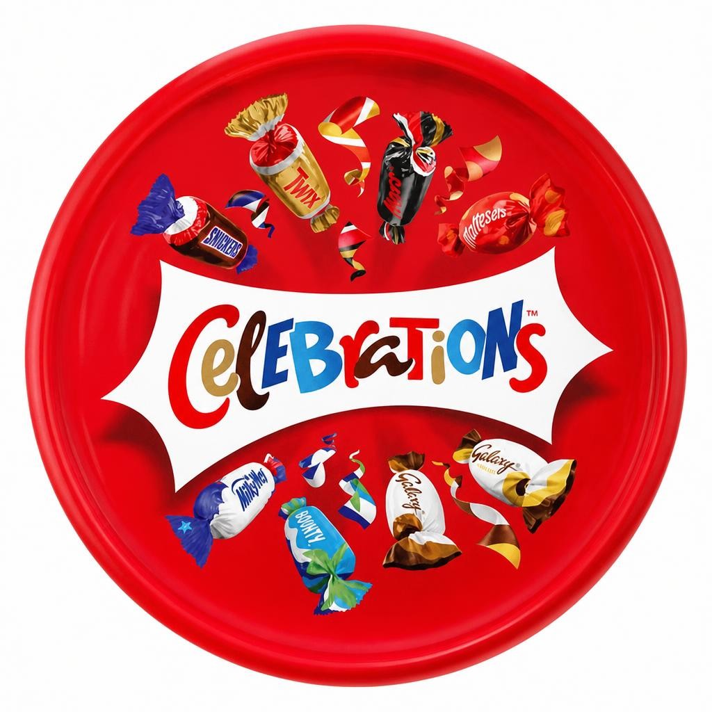 Celebrations Milk Chocolate & Biscuit Bars Sharing Tub 500g