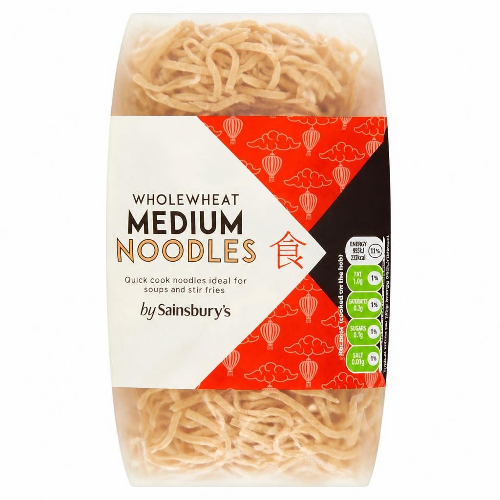 Sainsbury's Wholewheat Medium Noodles 250g