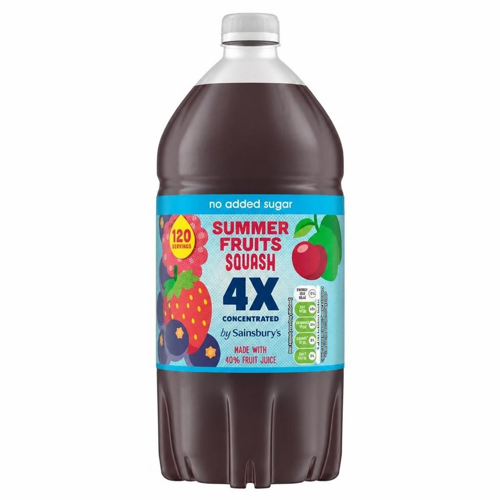Sainsbury's Quadruple Strength Summer Fruits Squash 1.5L
