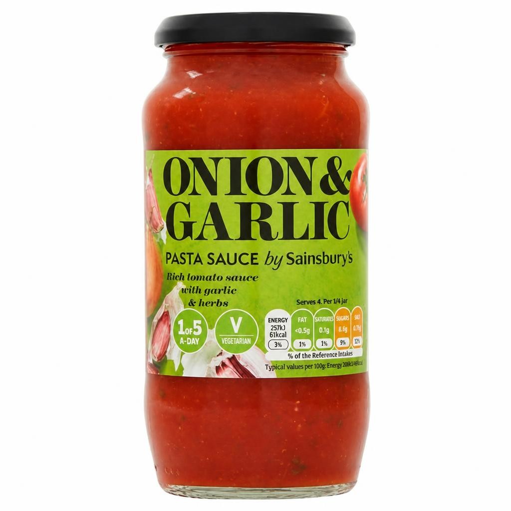 Sainsbury's Pasta Sauce, Onion & Garlic 500g