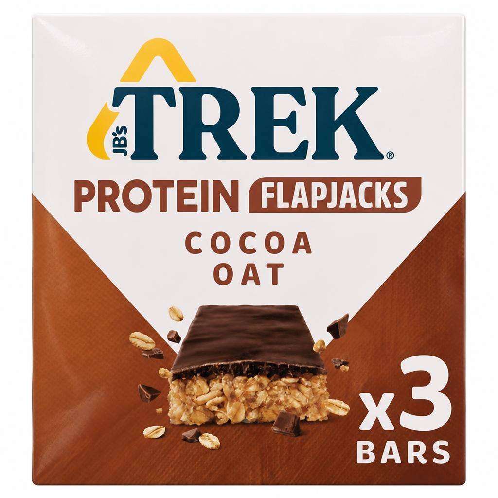 Trek Cocoa Oat Protein Flapjacks 3 x 50g