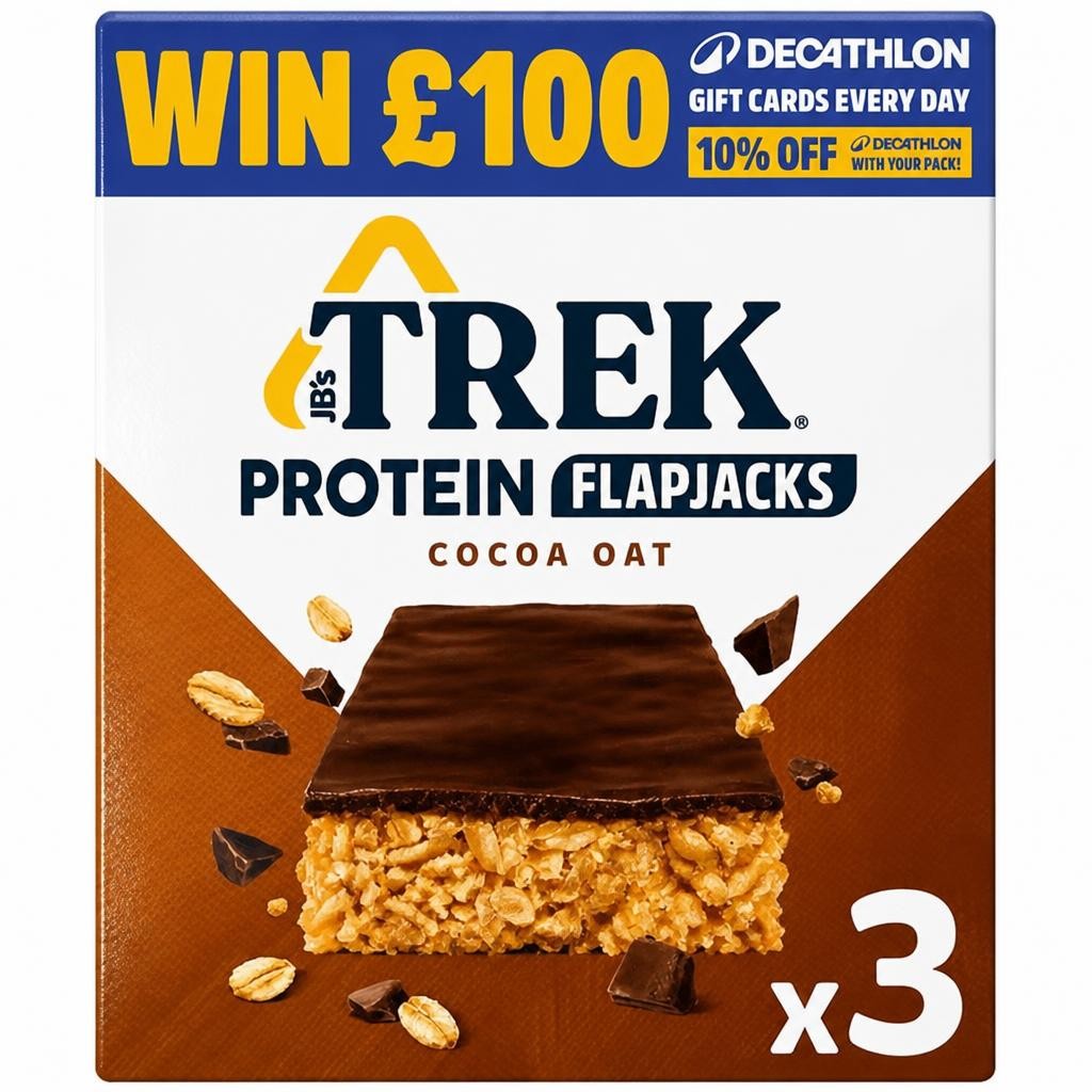 Trek Cocoa Oat Protein Flapjacks 3 x 50g