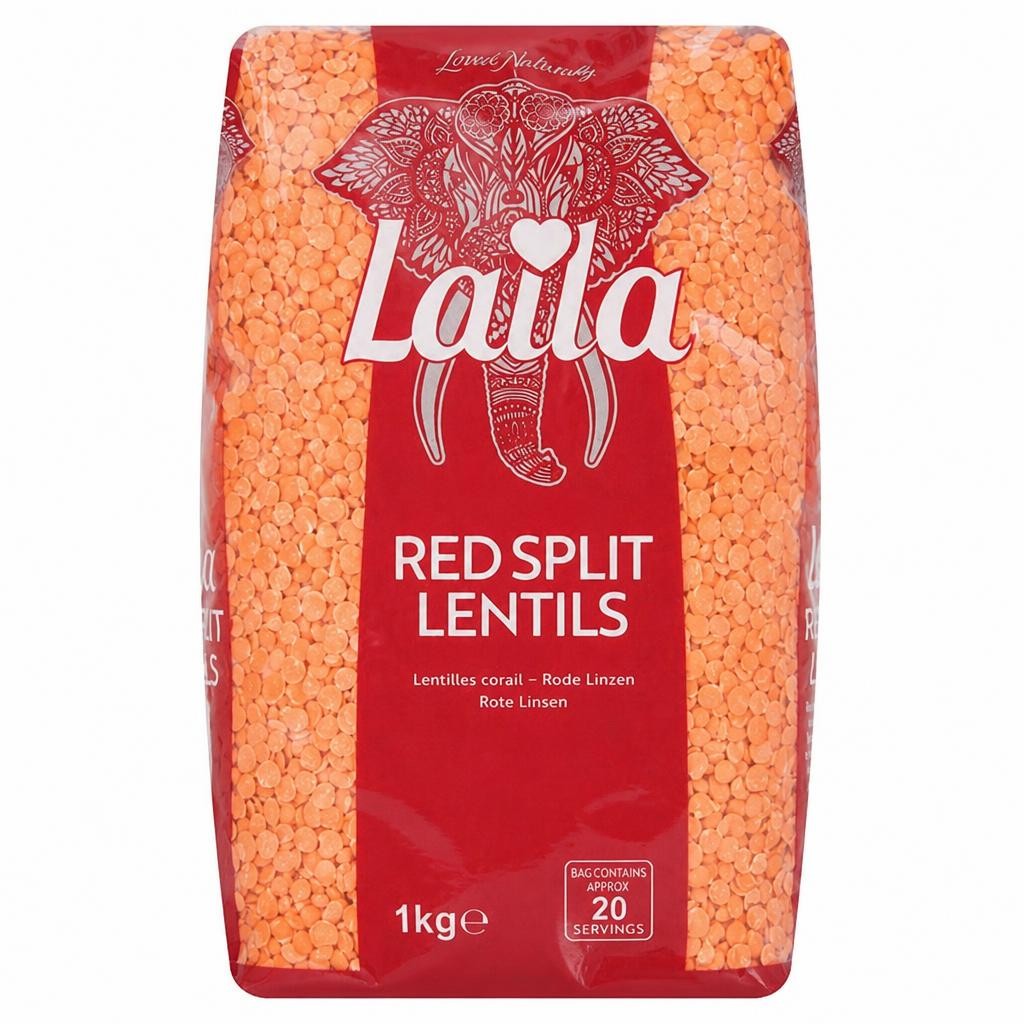 Laila Red Split Lentils 1kg