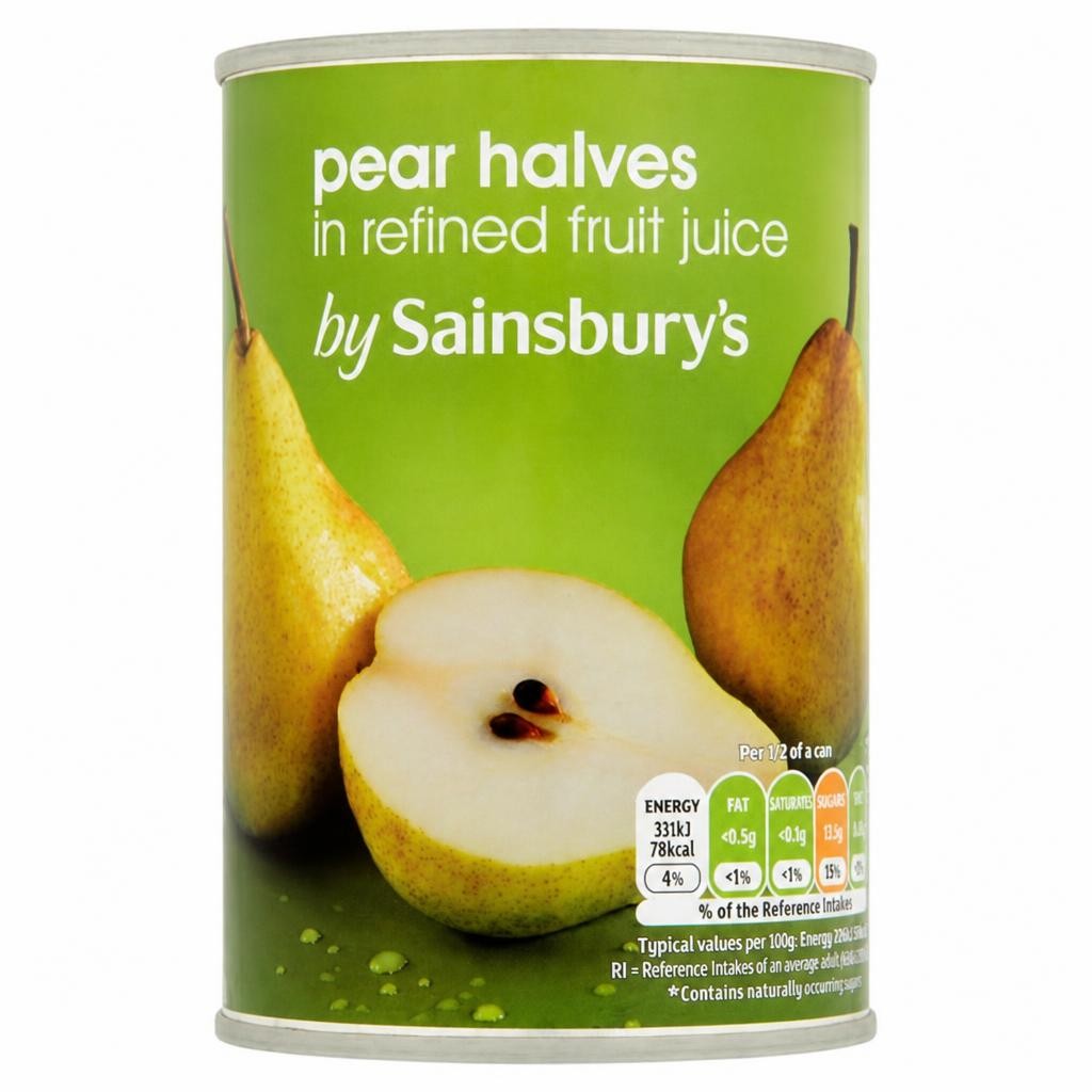 Sainsbury's Pear Halves in Refined Fruit Juice 411g