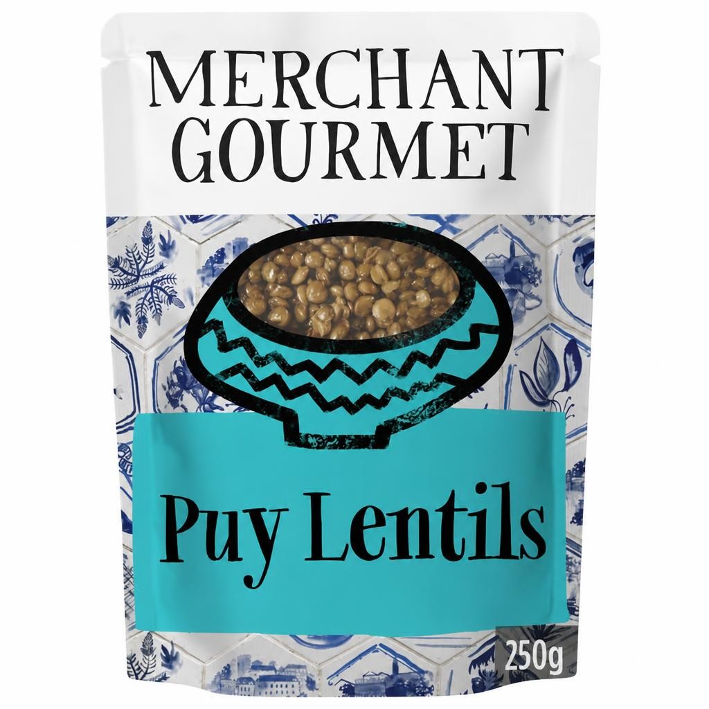 Merchant Gourmet Puy Lentils & French Green Lentils Simply Cooked 250g