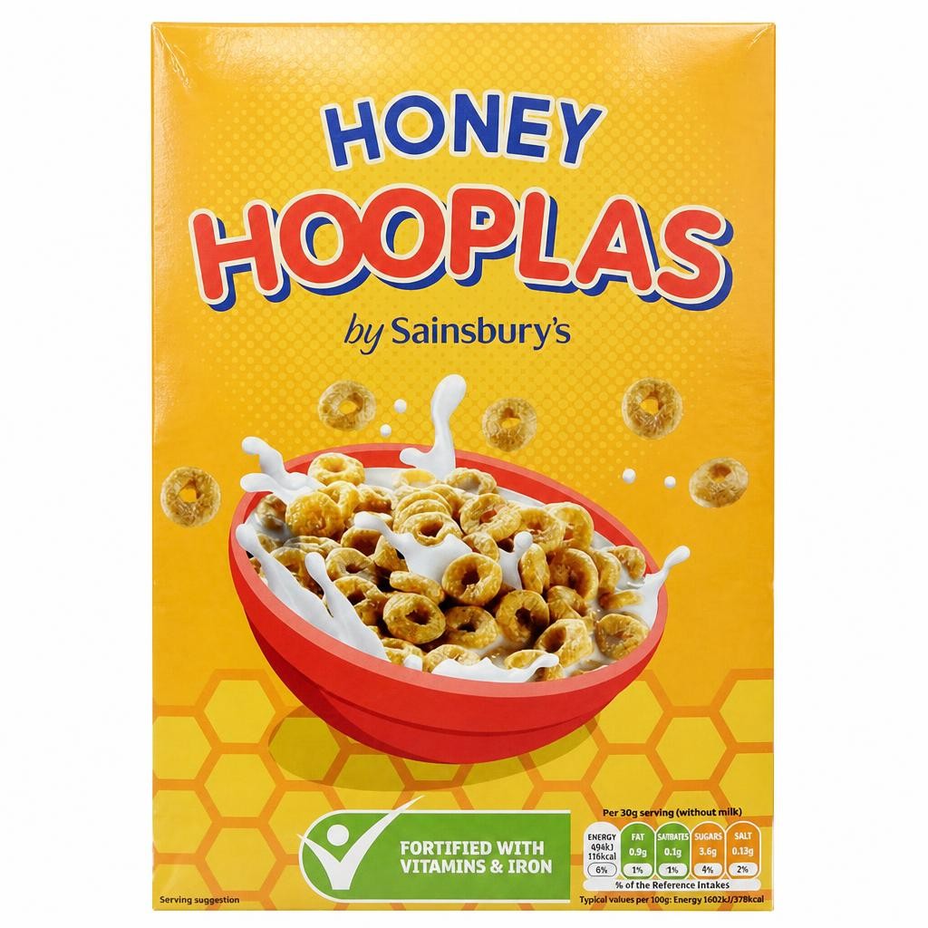 Sainsbury's Multigrain Honey Hooplas 375g
