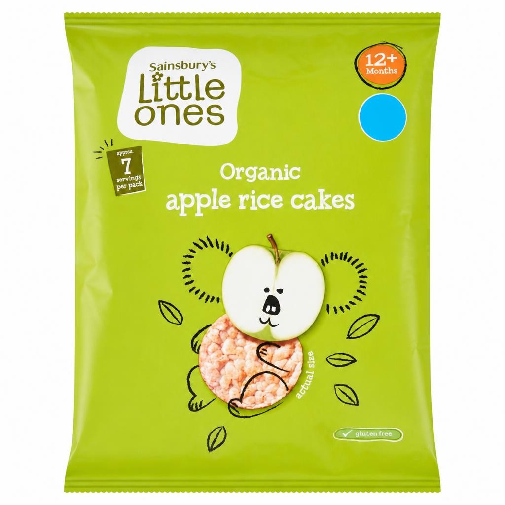 Sainsbury's Little Ones Organic Apple Rice Cakes 12+ Months 40g