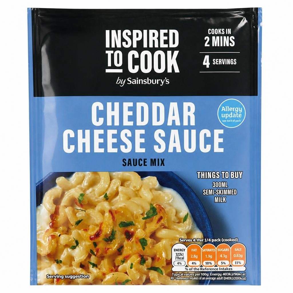 Sainsbury's Cheddar Cheese Sauce Mix, Inspired to Cook 40g