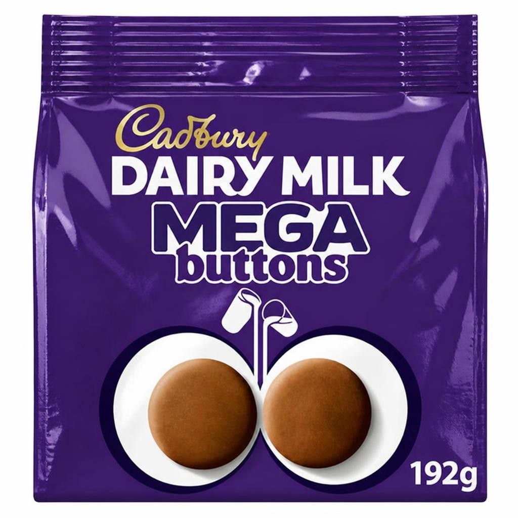 Cadbury Dairy Milk Mega Buttons Chocolate Large Sharing Bag 192g