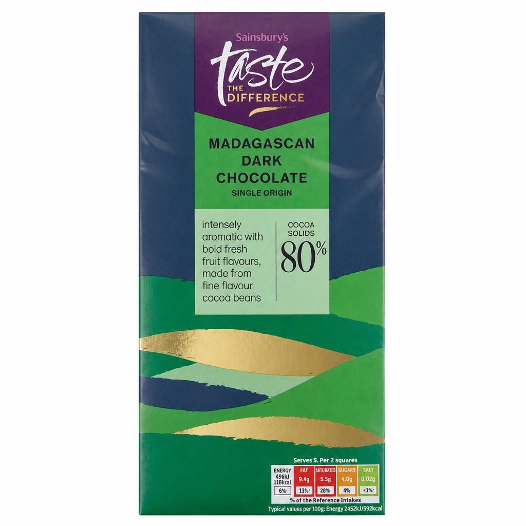 Sainsbury's Madagascan Dark Chocolate, Taste the Difference 100g