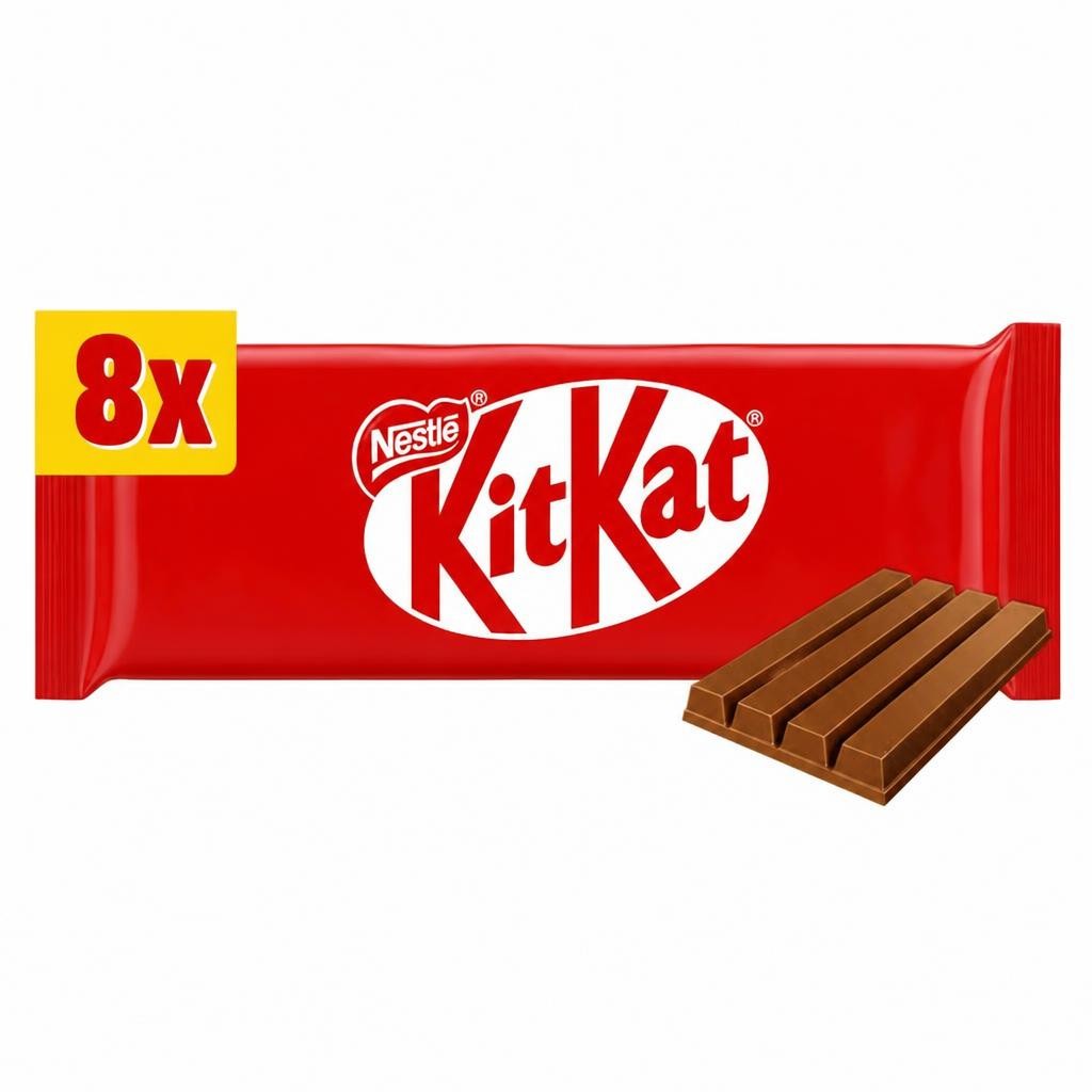 KitKat 4 Finger Milk Chocolate Biscuit Bar Multipack x8 332g