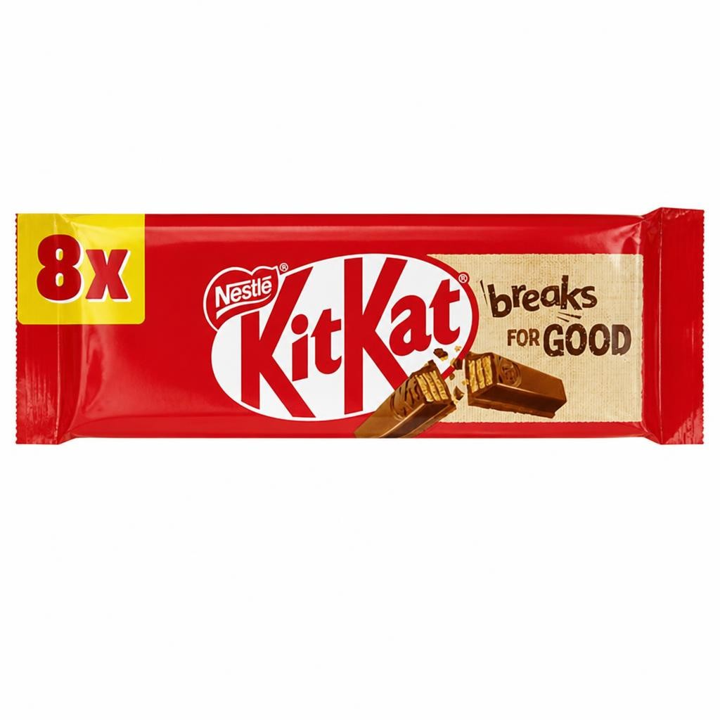 KitKat 4 Finger Milk Chocolate Biscuit Bar Multipack x8 332g