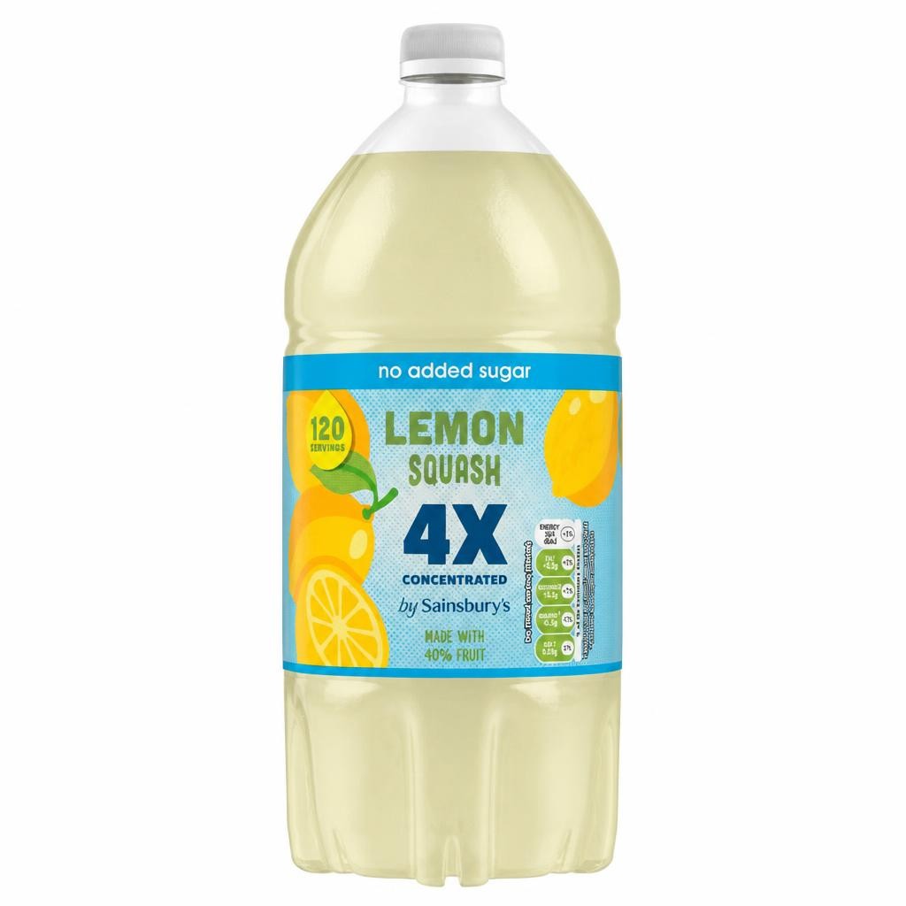 Sainsbury's Quadruple Strength Lemon Squash 1.5L