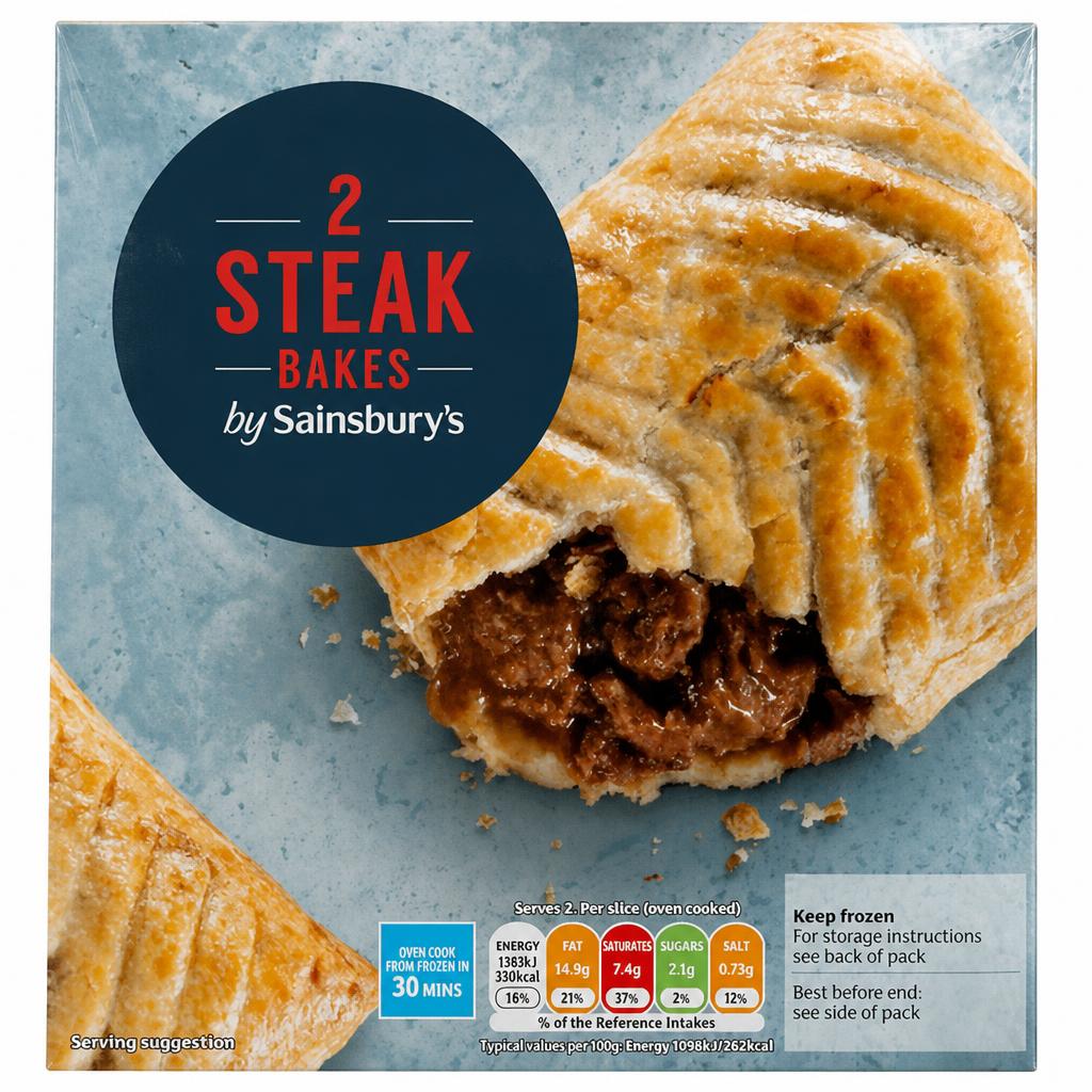 Sainsbury's Steak Bakes x2 280g