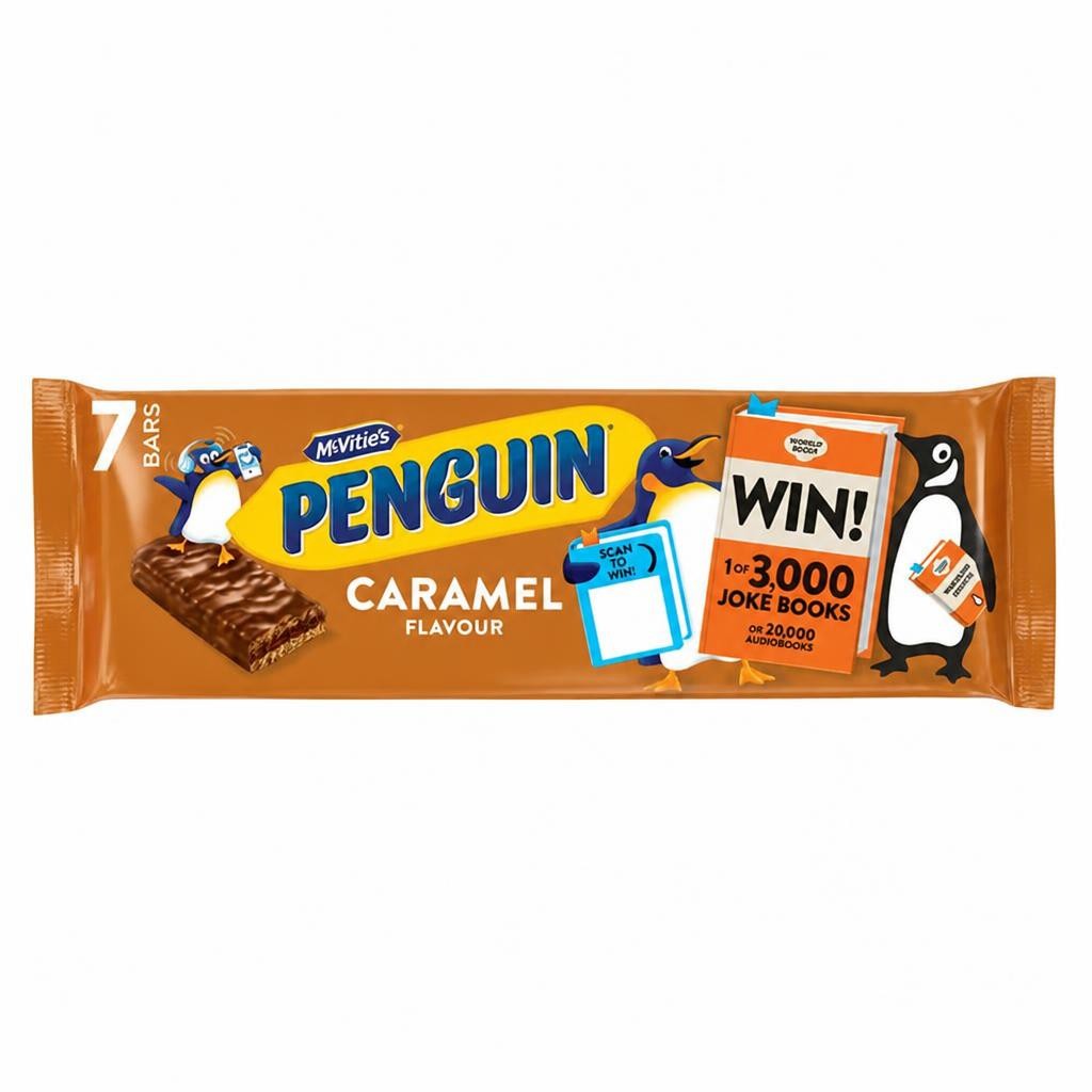 McVitie's Penguin Caramel Flavour Bars 7 x 24.6g
