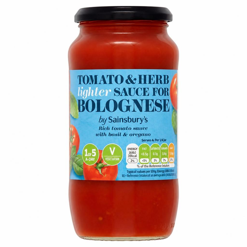 Sainsbury's Lighter Tomato & Herb Bolognese Pasta Sauce 500g