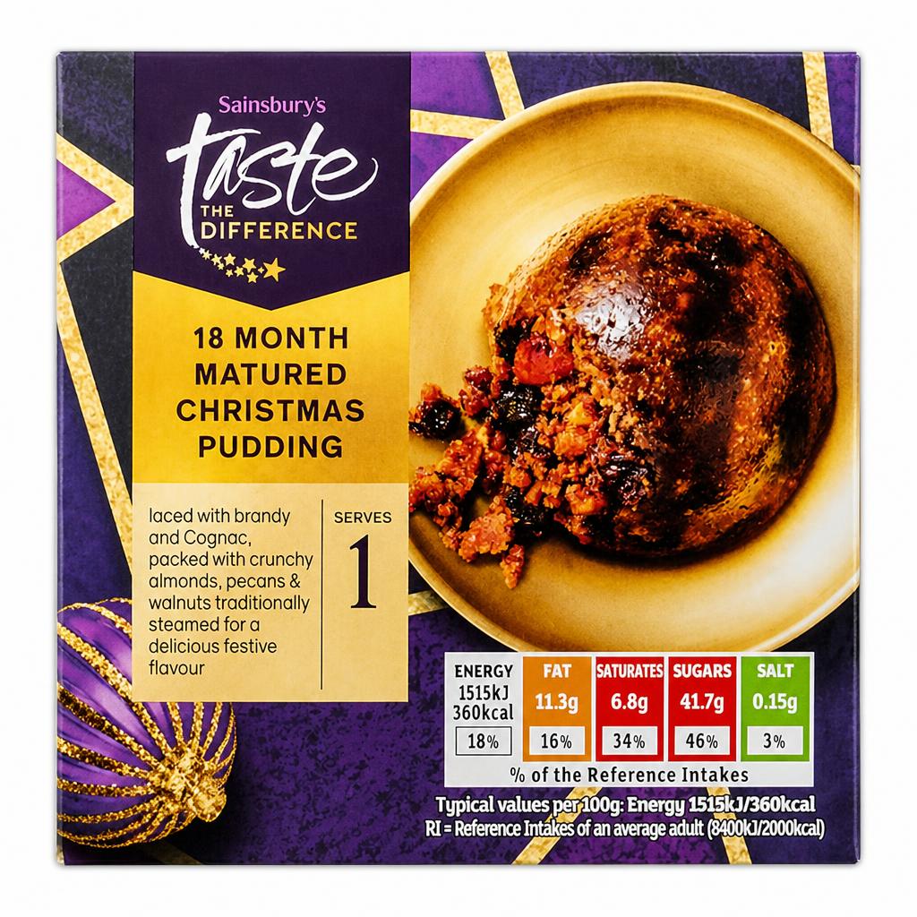 Sainsbury's 18 Month Matured Christmas Pudding, Taste the Difference 100g
