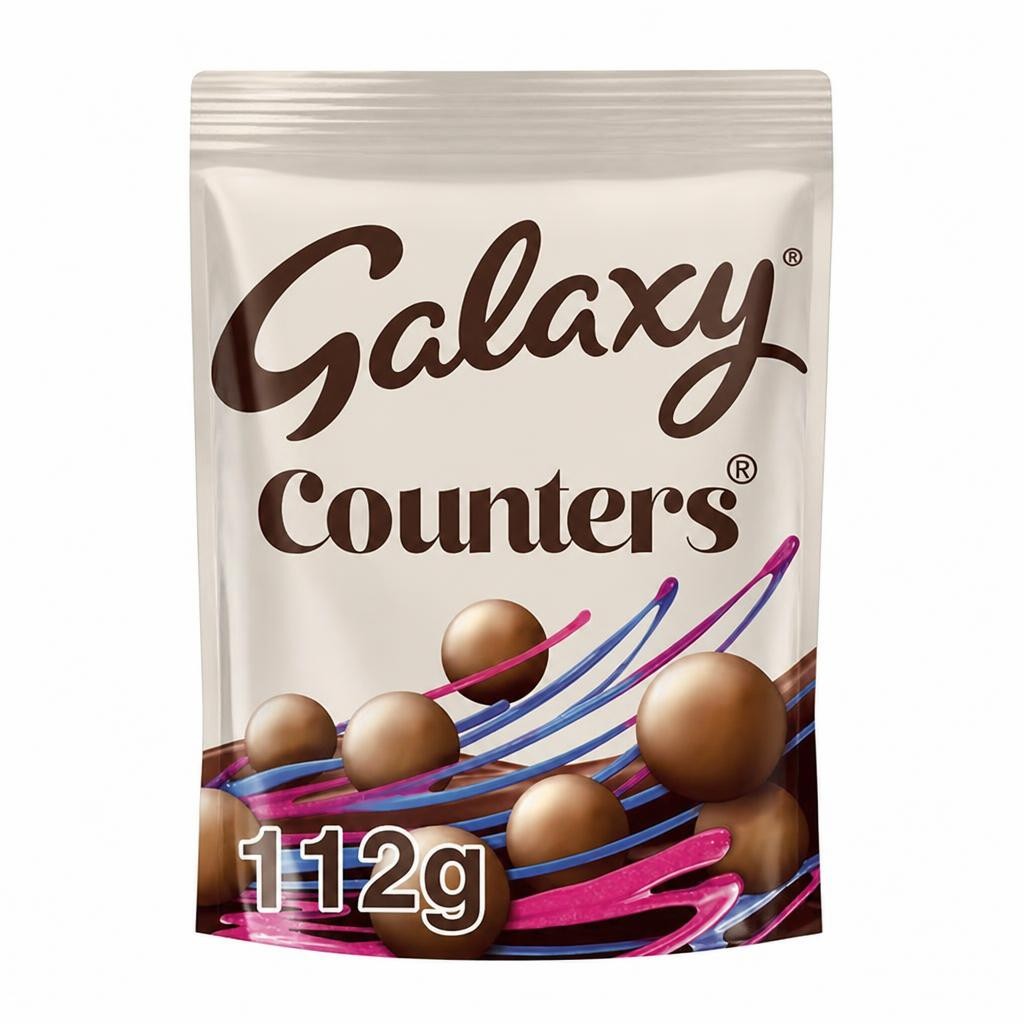 Galaxy Counters Milk Chocolate Buttons Pouch Bag 112g