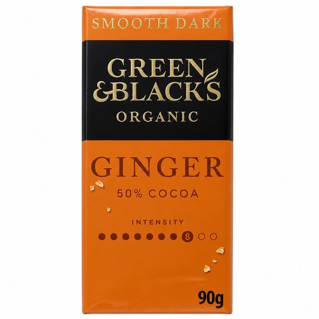 Green & Black's Organic Ginger Dark Chocolate Bar 90g