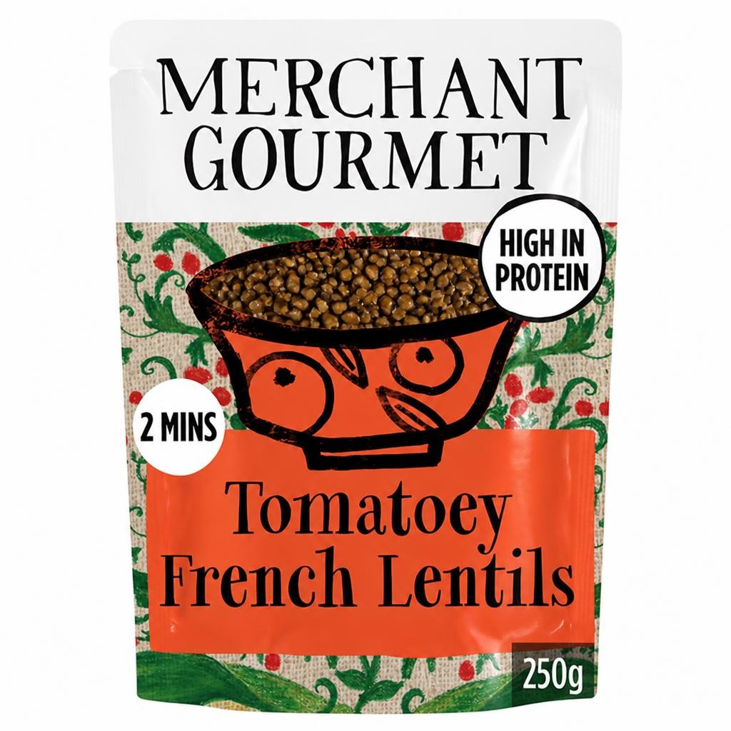 Merchant Gourmet Tomatoey French Puy & Green Lentils 250g