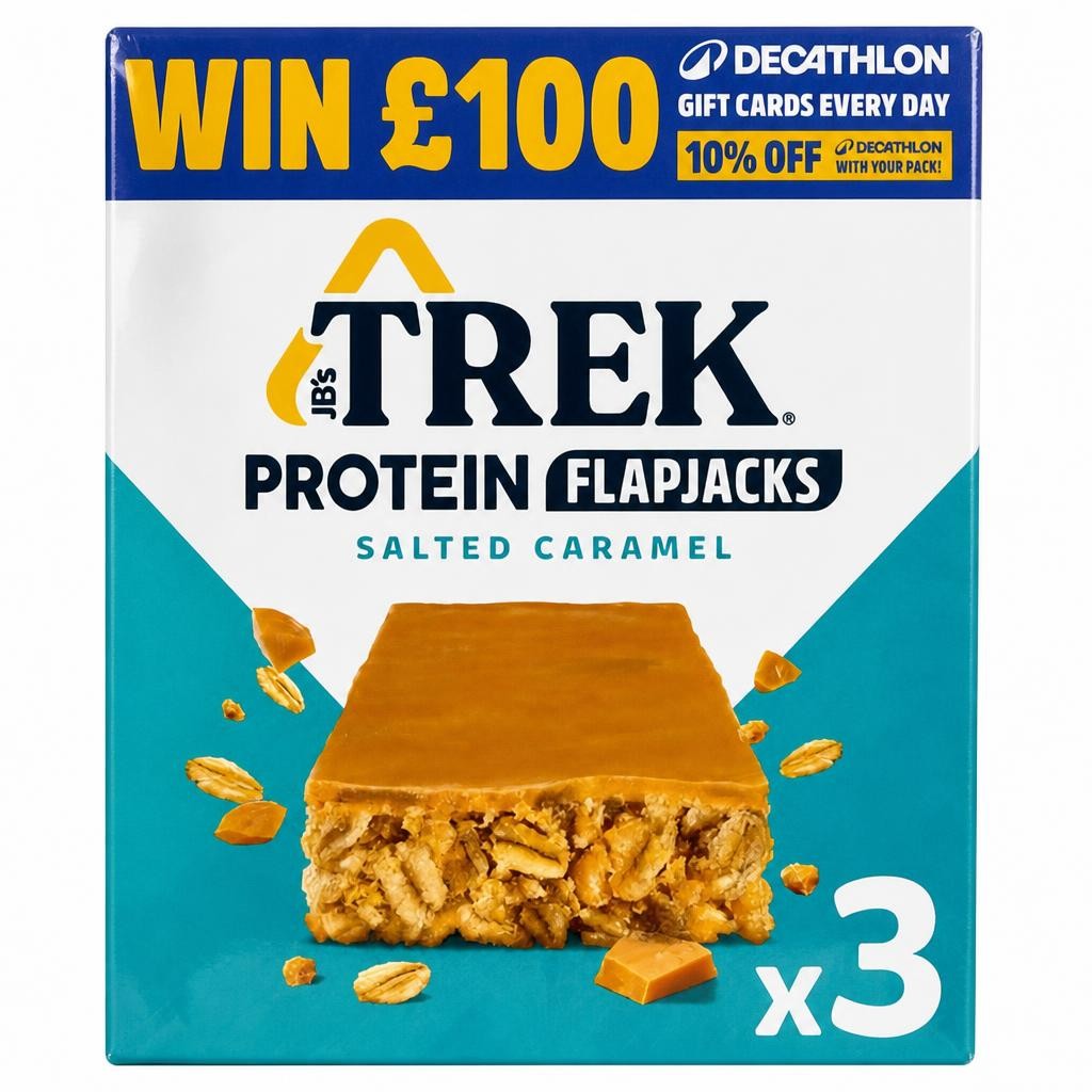 Trek Salted Caramel Protein Flapjacks 3x50g