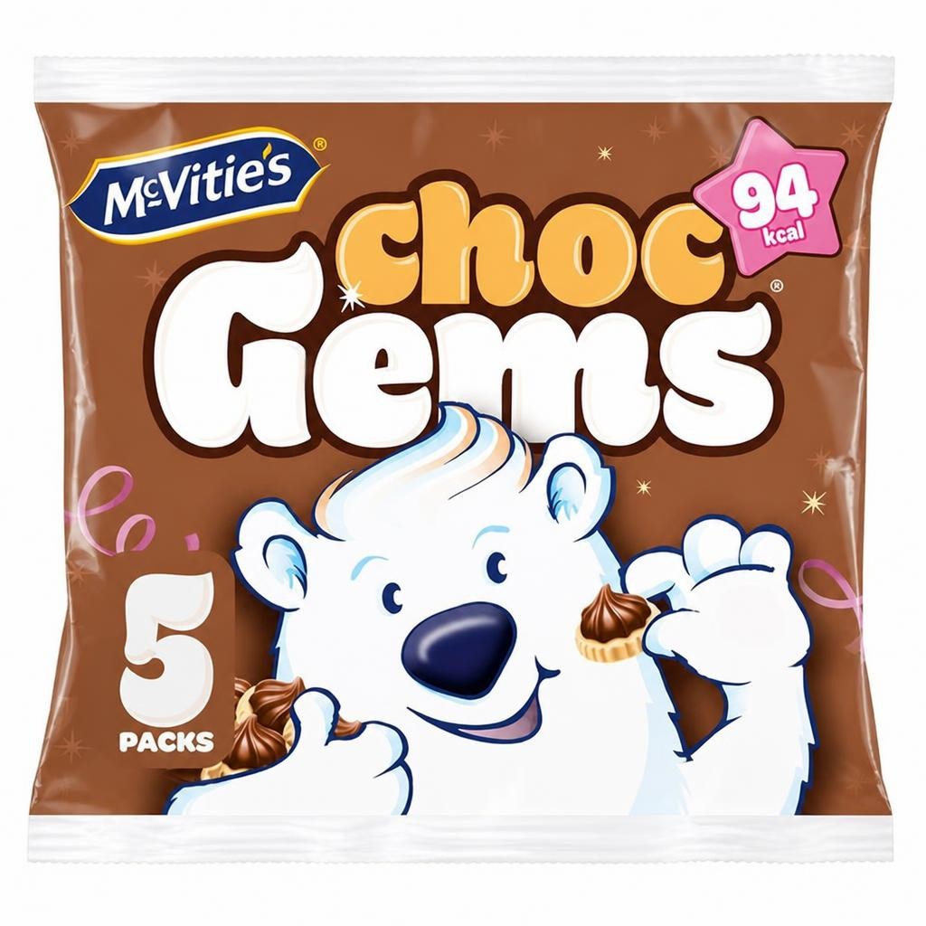 McVitie's Iced Gems Chocolate Multipack Biscuits 5x19g