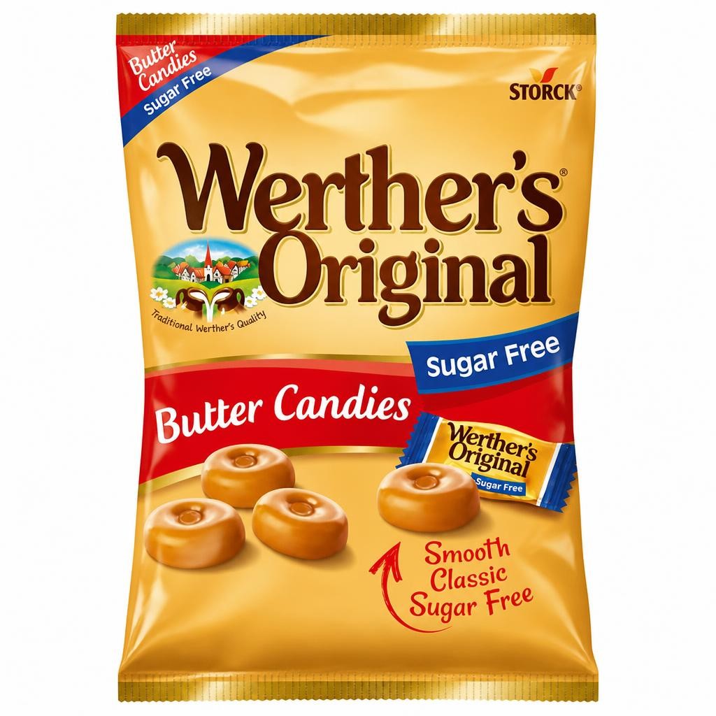 Werther's Original Sugar Free Butter Candies 80g