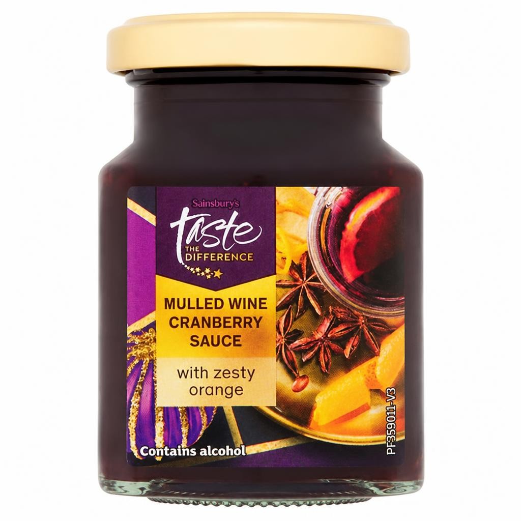 Sainsbury's Mulled Wine Cranberry Sauce, Taste the Difference 220g