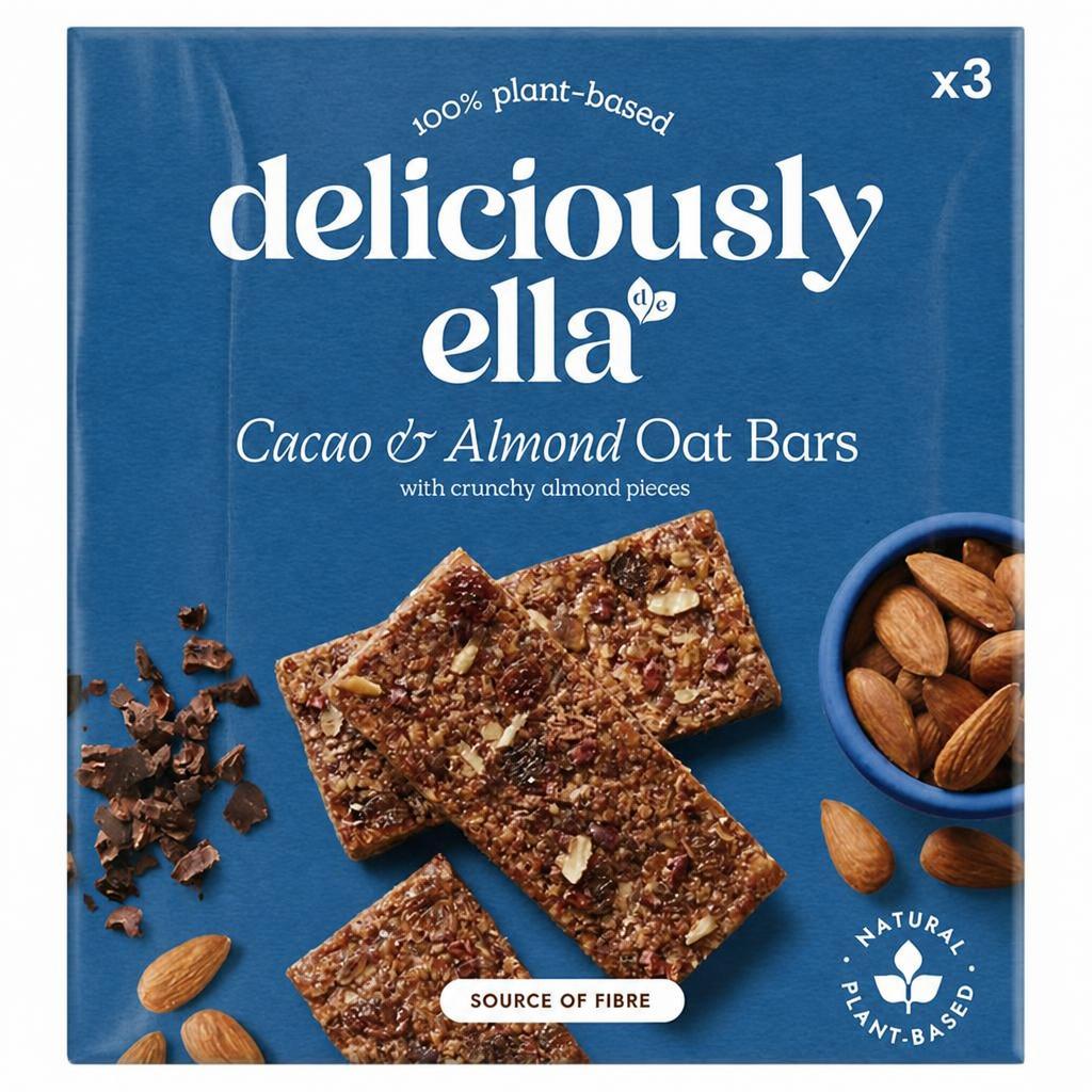Deliciously Ella 3 x 50g Cacao & Almond Multipack Oat Bars