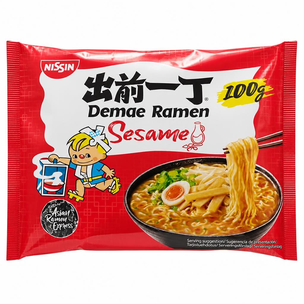 Nissin Demae Ramen Sesame Flavour Japanese Noodlesoup 100g