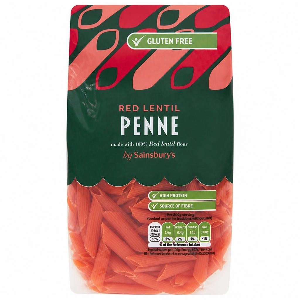 Sainsbury's Red Lentil Penne Pasta 250g