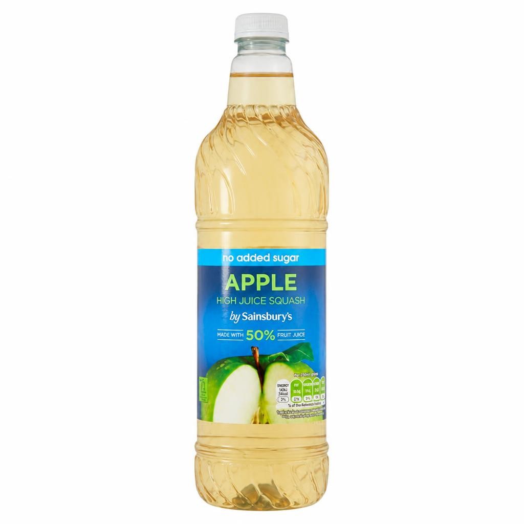 Sainsbury's Apple High Juice Squash, No Added Sugar 1L