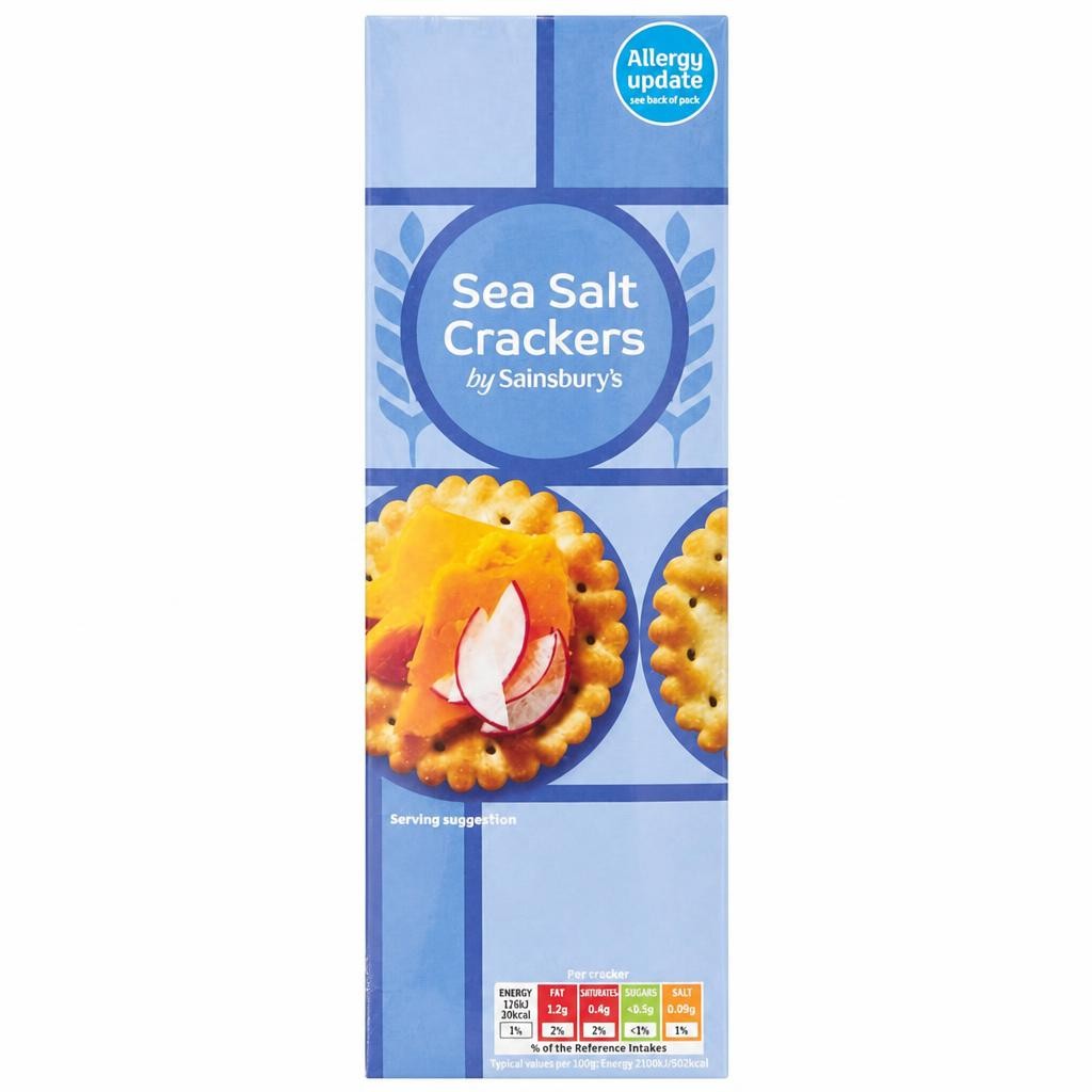 Sainsbury's Sea Salt Crackers 185g