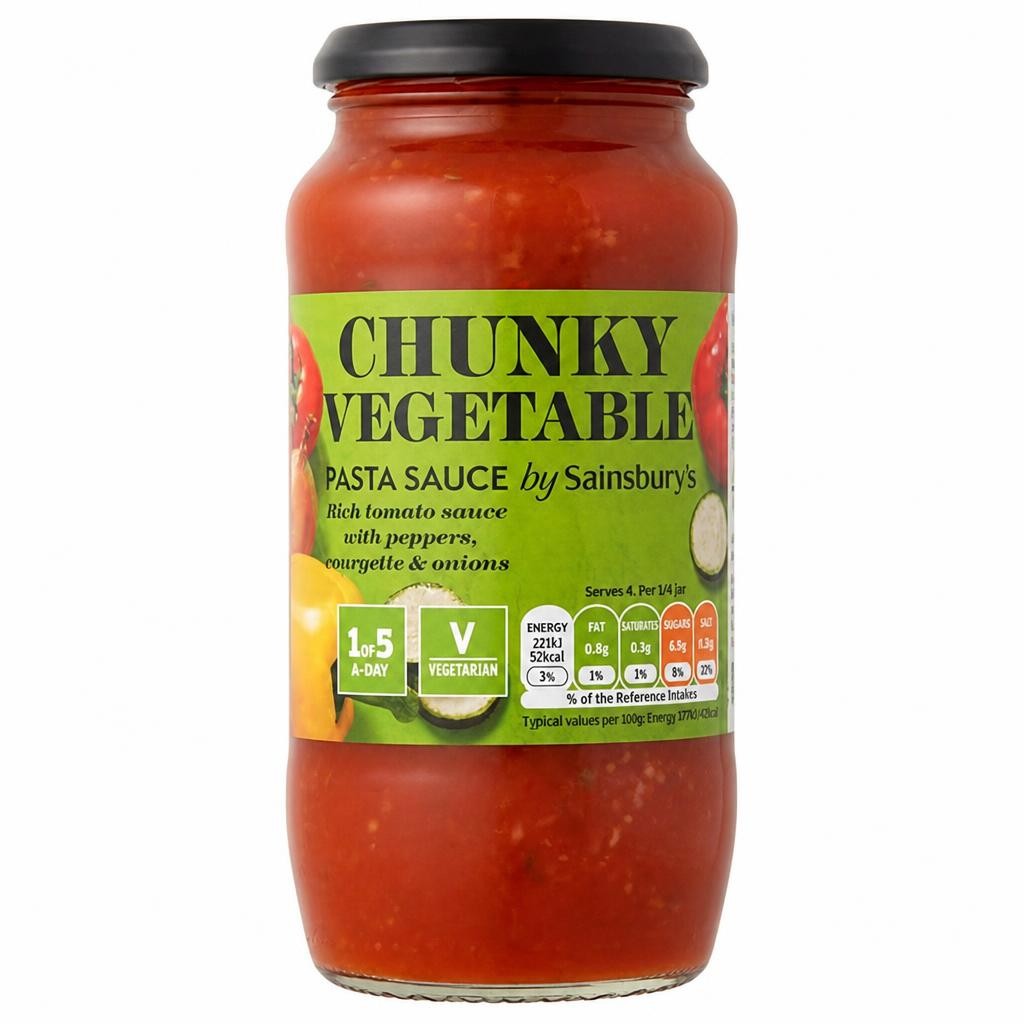 Sainsbury's Pasta Sauce, Chunky Vegetable 500g