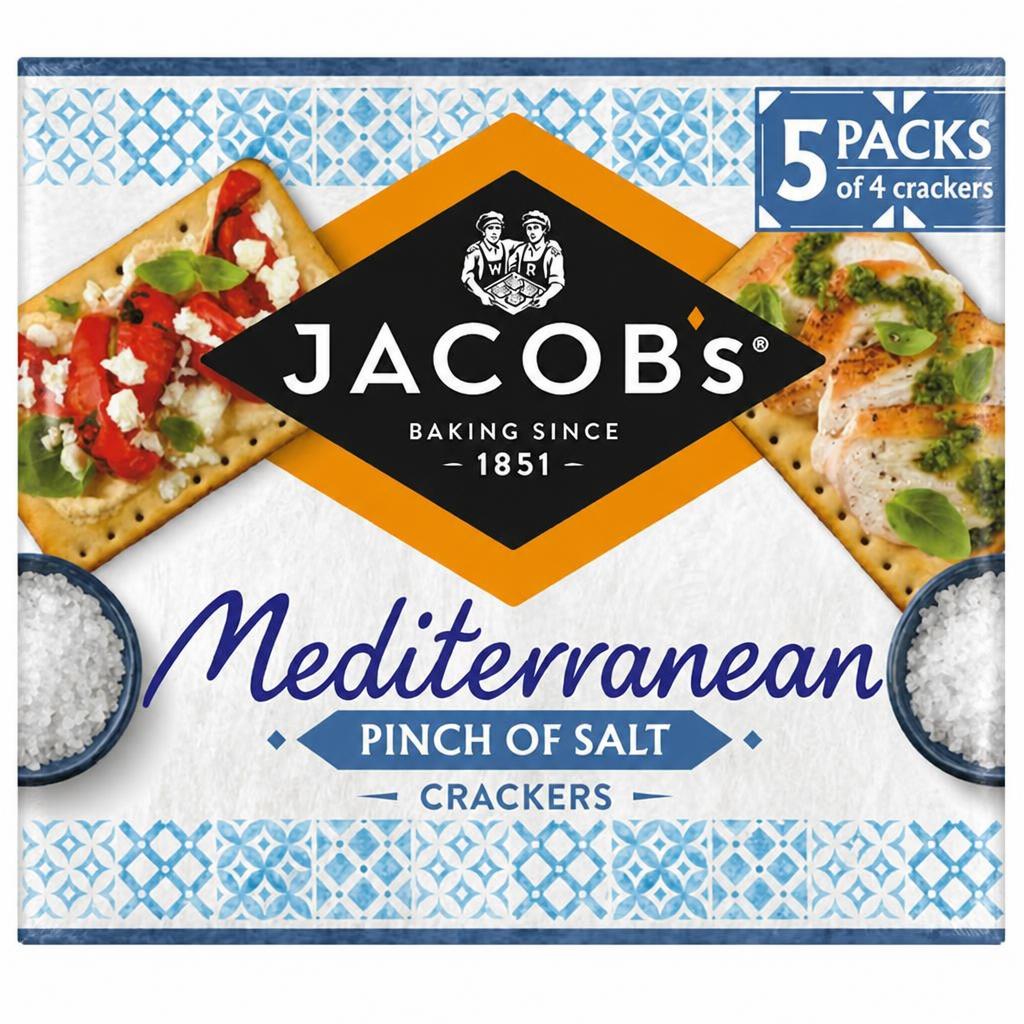Jacob's Mediterranean Pinch of Salt Crackers 190g