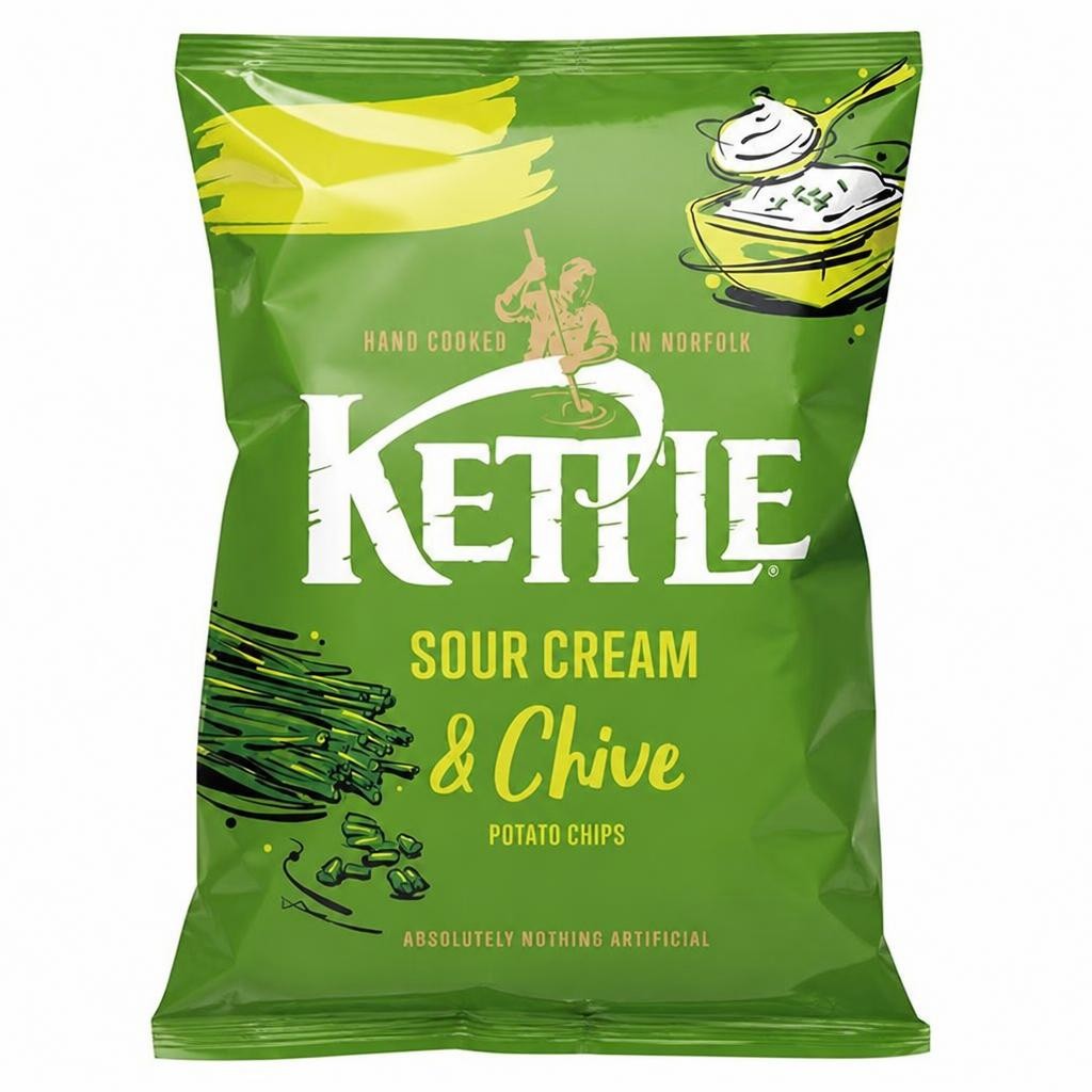 Kettle Sour Cream & Chive Potato Chips 130g