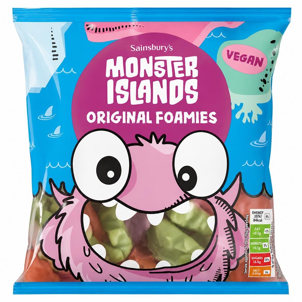 Sainsbury's Monster Islands Original Foamies 170g