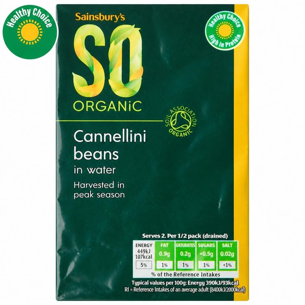 Sainsbury's Cannellini Beans Carton, SO Organic 380g (230g*)