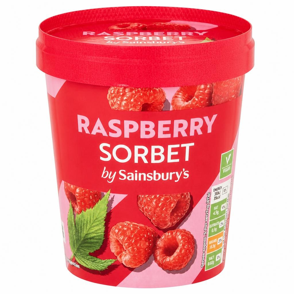 Sainsbury's Sorbet Raspberry 500ml