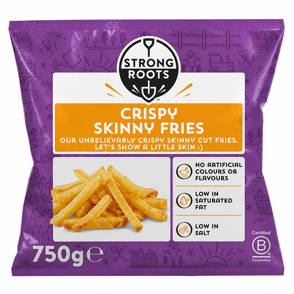 Strong Roots Crispy Skinny Fries 750g