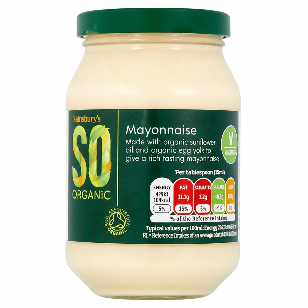Sainsbury's Mayonnaise, SO Organic 250ml