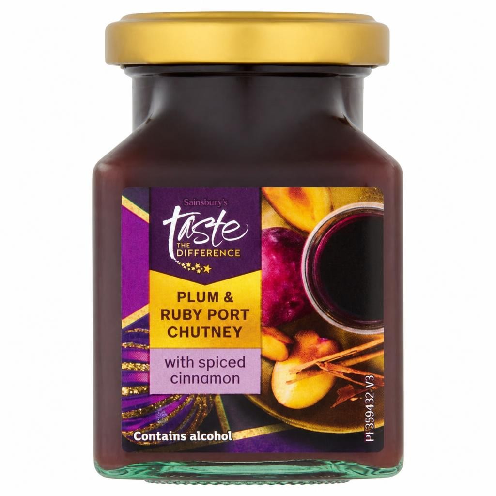 Sainsbury's Spiced Plum & Port Chutney, Taste the Difference 200g