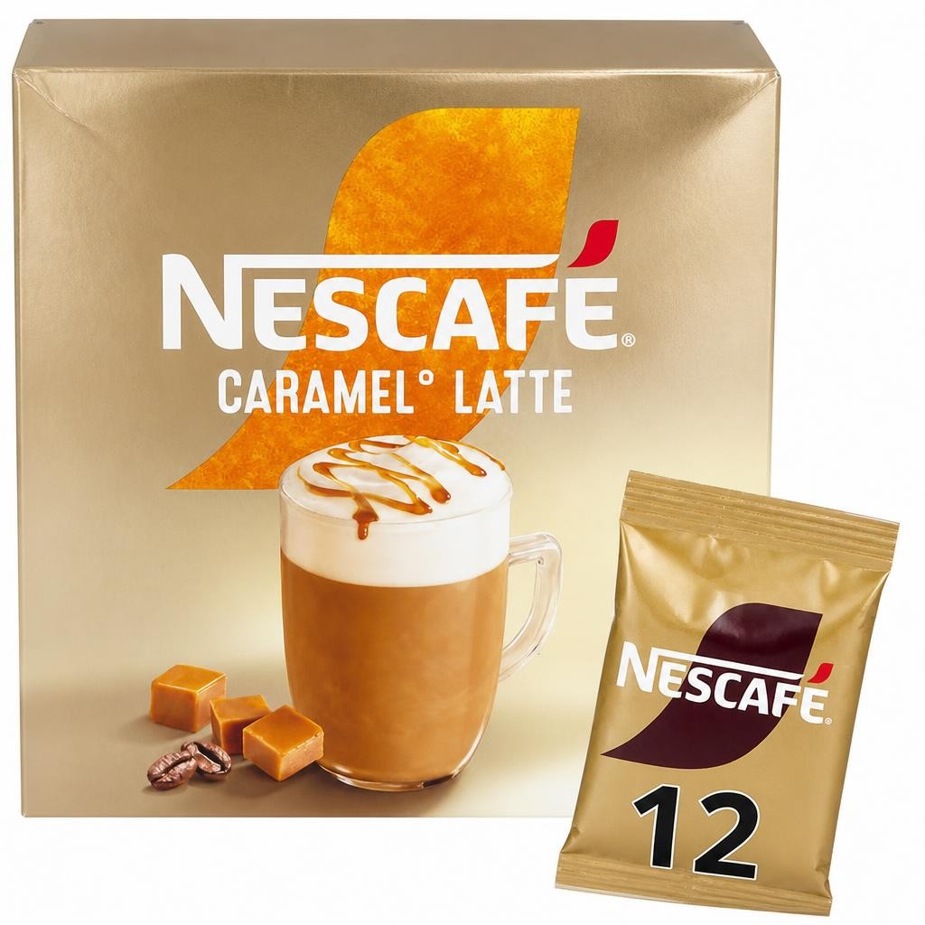 Nescafé Caramel Latte Instant Coffee Sachets 12x17g